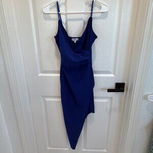 Sz small blue asymmetric dress
